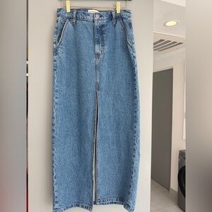 Abercrombie & Fitch Light Blue Denim Front-Slit Women's Jeans Skirt